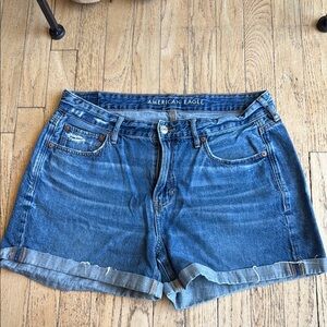 American Eagle Outfitters Blue Jean Shorts with Rolled Hems